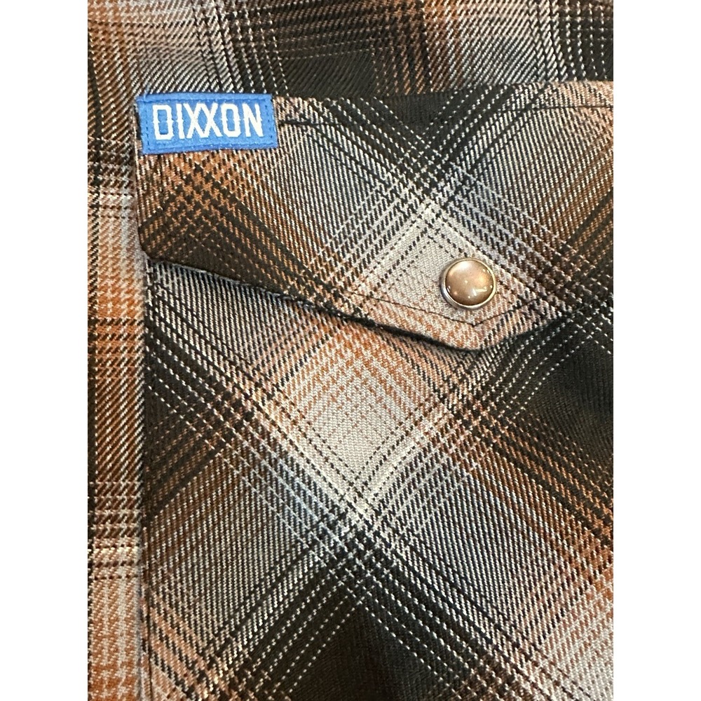 Dixxon Flannel Patina Mens Plaid Long Sleeve Pearl Snap Size 3XL - Picture 4 of 9